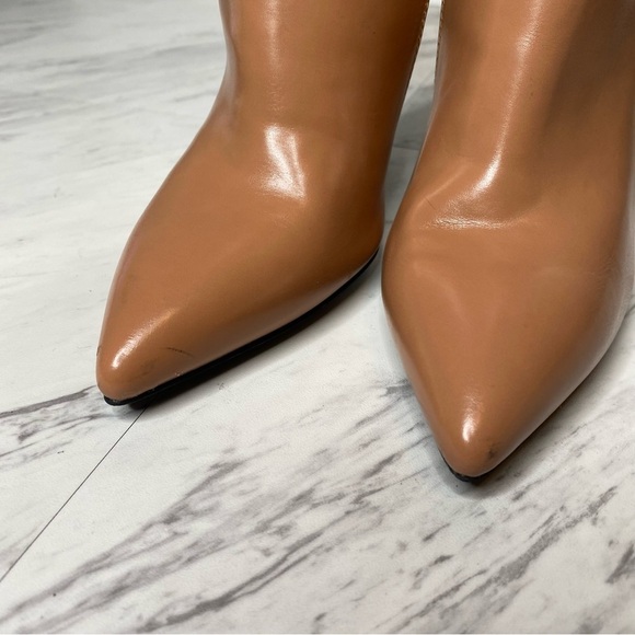 Jeffery Campbell Pointy Toe Tan Faux Leather Tall Boot 5 1/2 - Picture 10 of 15